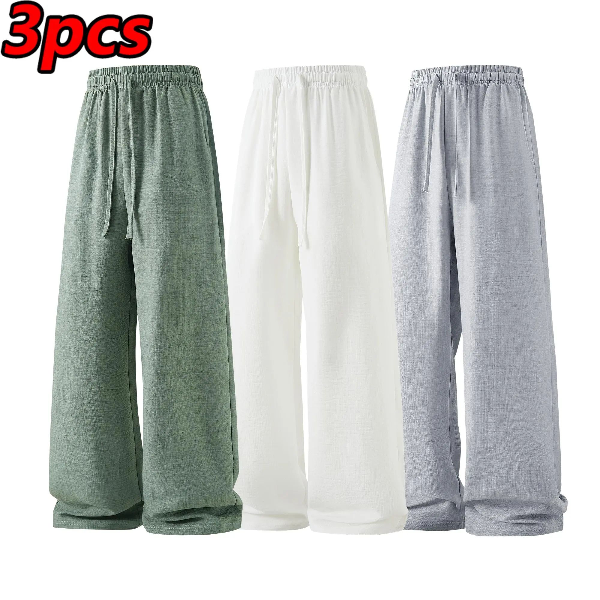 Men's Lightweight Retro Casual Summer Trousers | Loose Fit, Cool and Comfortable