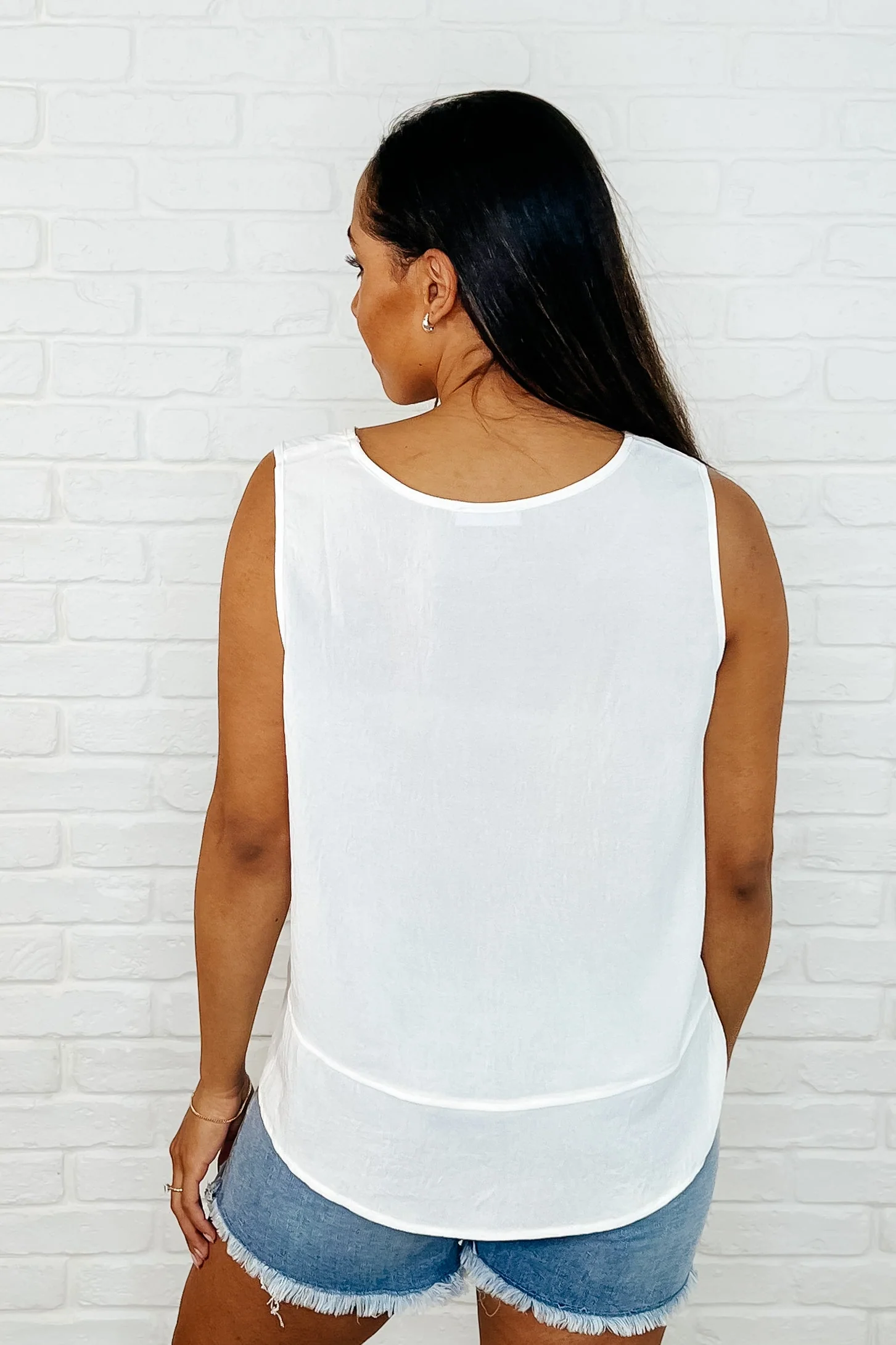 Keep it Cool or Crash Out Tank in Off White