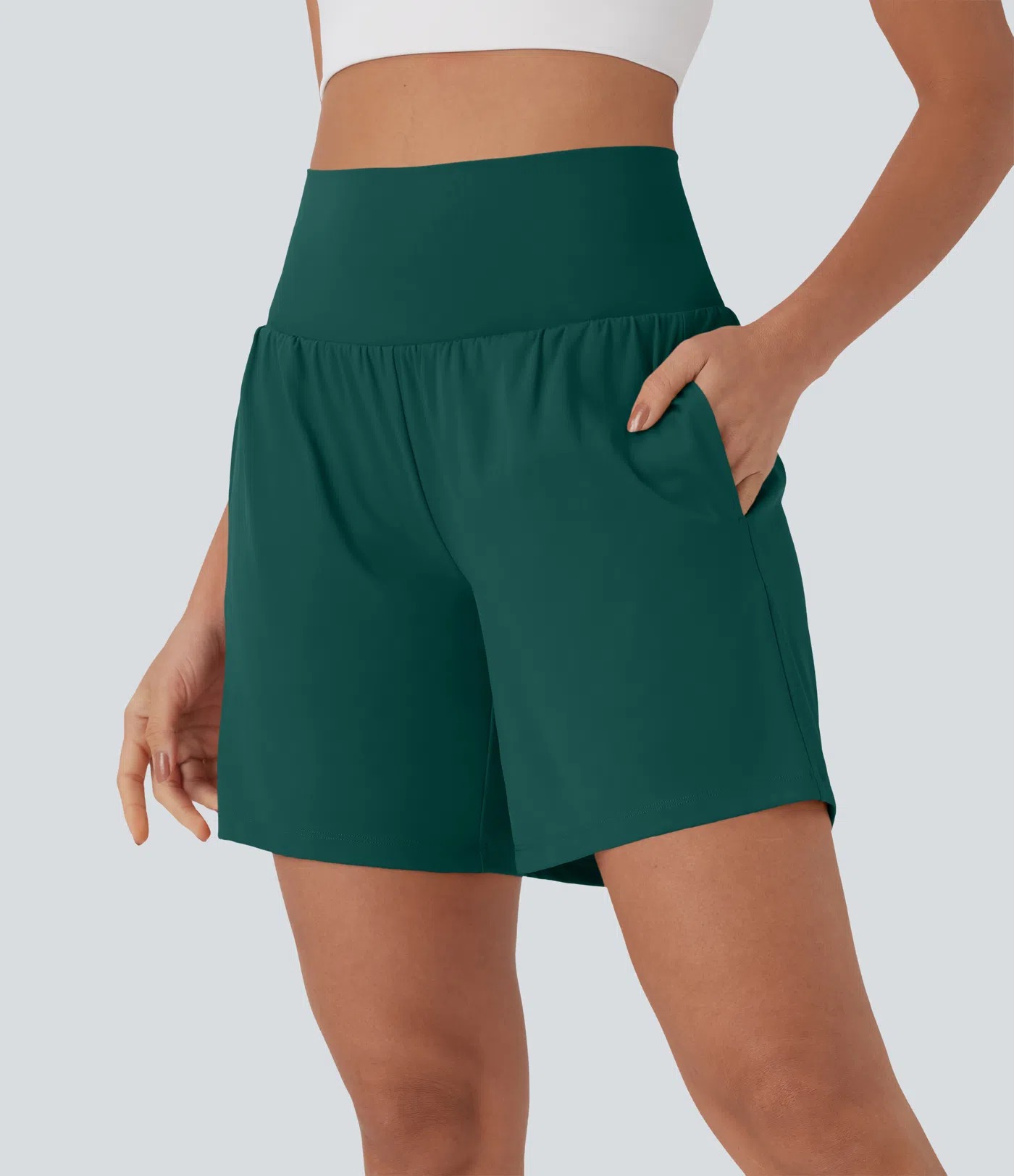 🔥🔥Women’s 2-in-1 Super High-Waisted Cool-Touch Yoga Shorts with Pockets (3