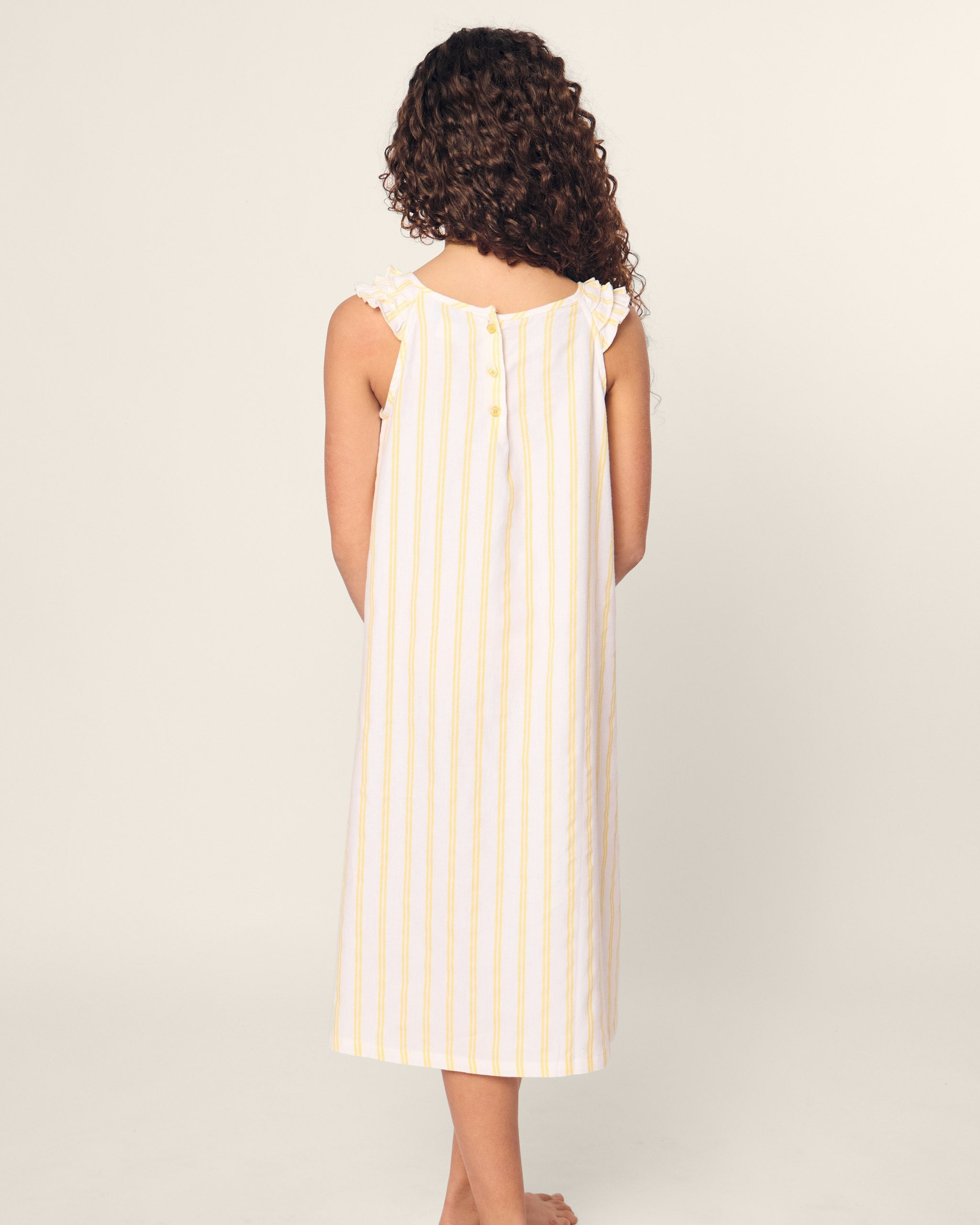 Girl's Twill Amelie Nightgown in Sunny Stripe