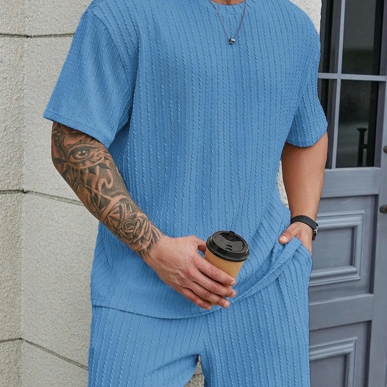 🌴 Men's Relaxed 2-Piece Casual Lounge Set