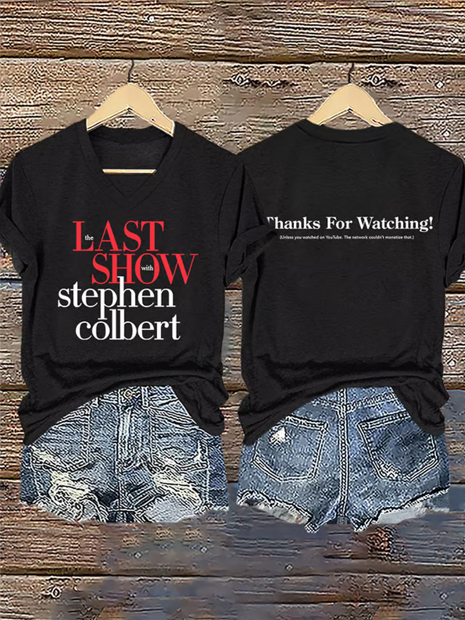 Women'S Short Sleeved V-Neck Casual T-Shirt