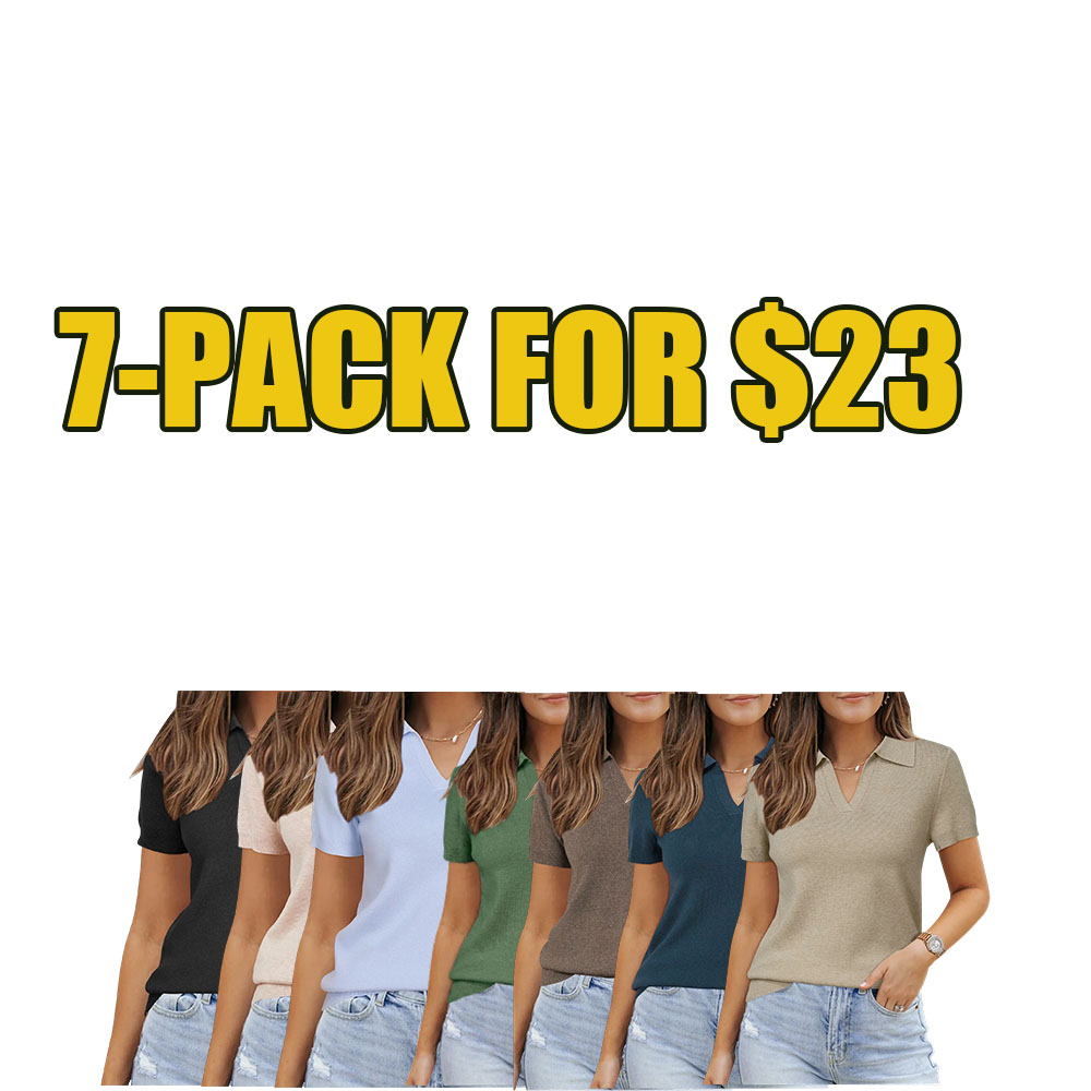 Women’s Wool Blend Polo Sweater Top