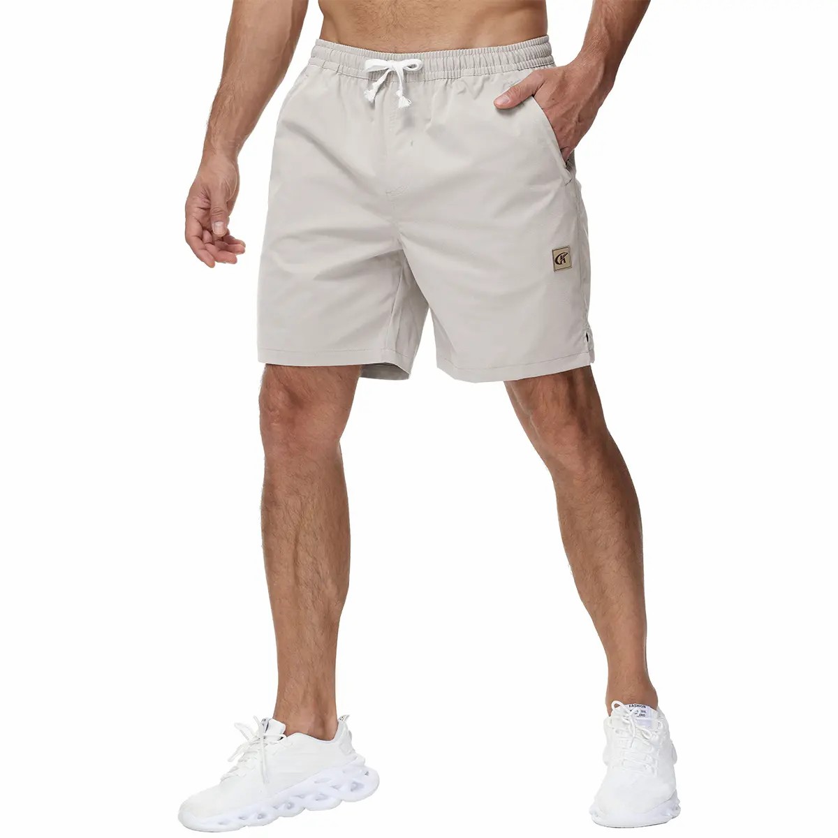 Men’s 7” Drawstring Stretch Shorts – Casual Summer Golf & Beach Shorts