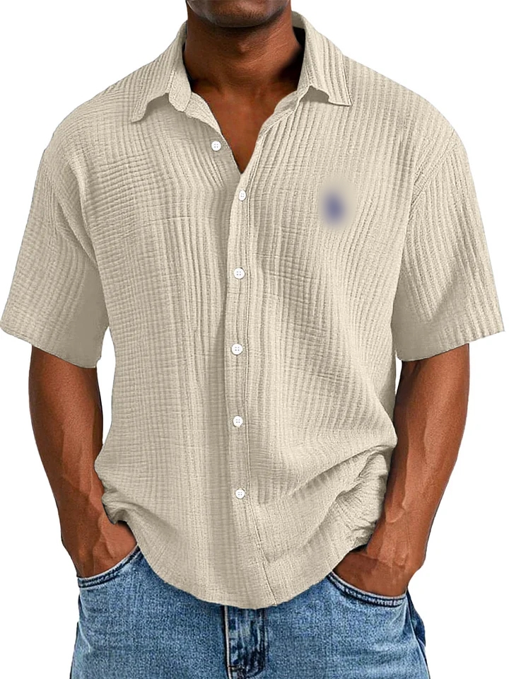 🔥🔥 Men's Loose Fit ✨ Textured Short-Sleeve 🌿 😎