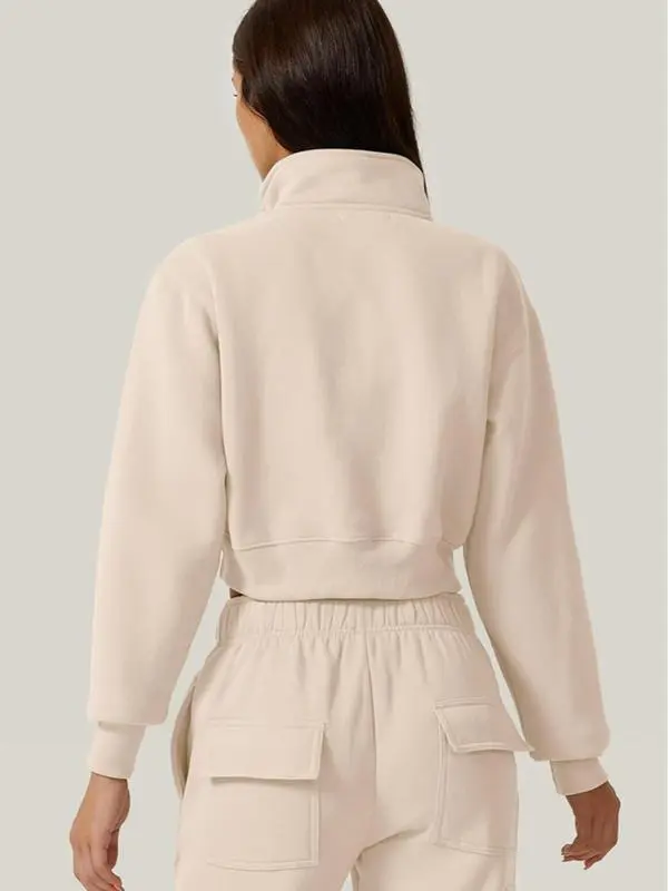 Women Half Zip Sports Top and Pants