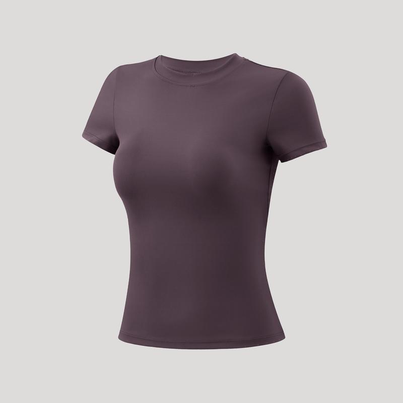 💪 Women’s Slim Fit Athletic Tee – Stretchy, Breathable Workout Top