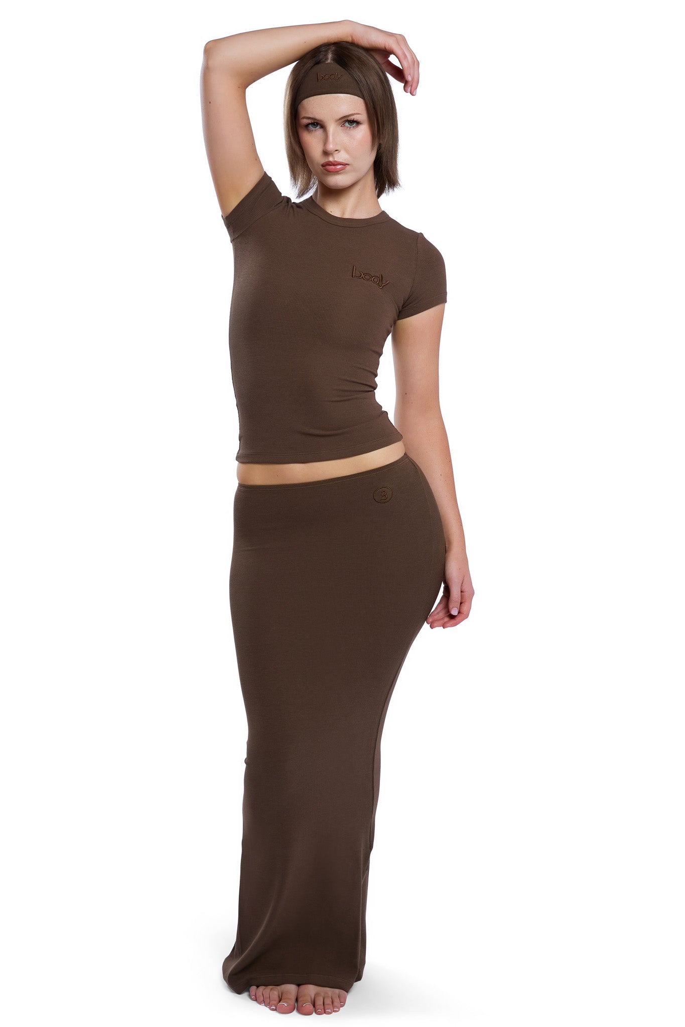 RIBBED SHIRT ESSENTIAL (BROWN)