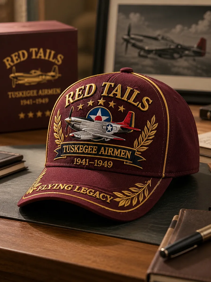 Tuskegee Airmen Red Tails Print Baseball Cap