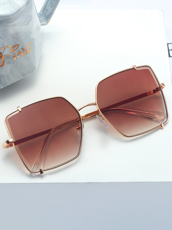 Geometric Sun-Protection Sunglasses Accessories
