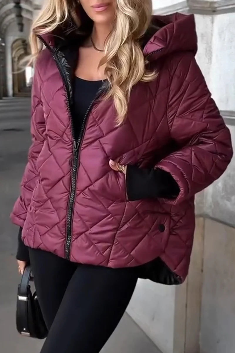 Women Hooded Casual Cotton Jacket