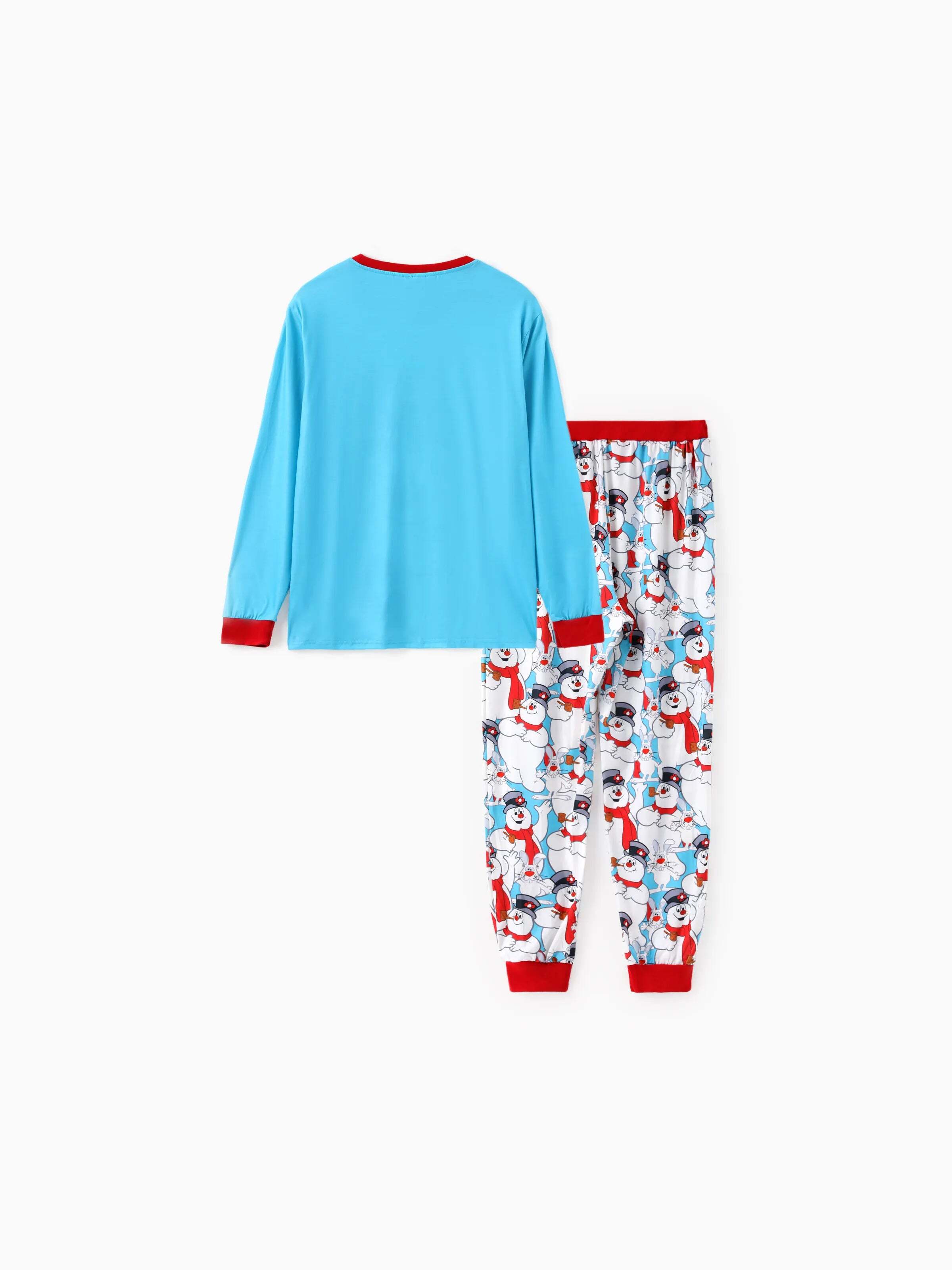Christmas Snowman Pattern Pajamas Sets with Christmas Socks