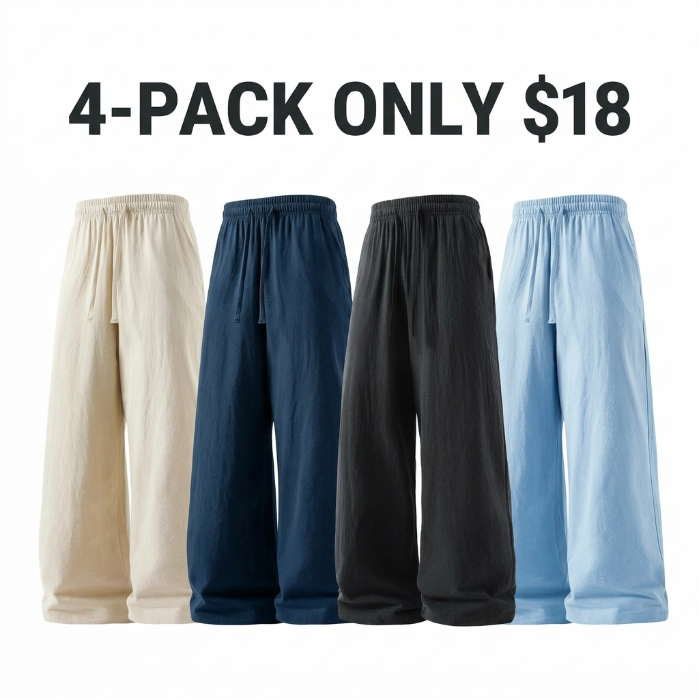 👖 Ultra-Soft Linen Blend Relaxed Pants – Everyday Comfort Trousers