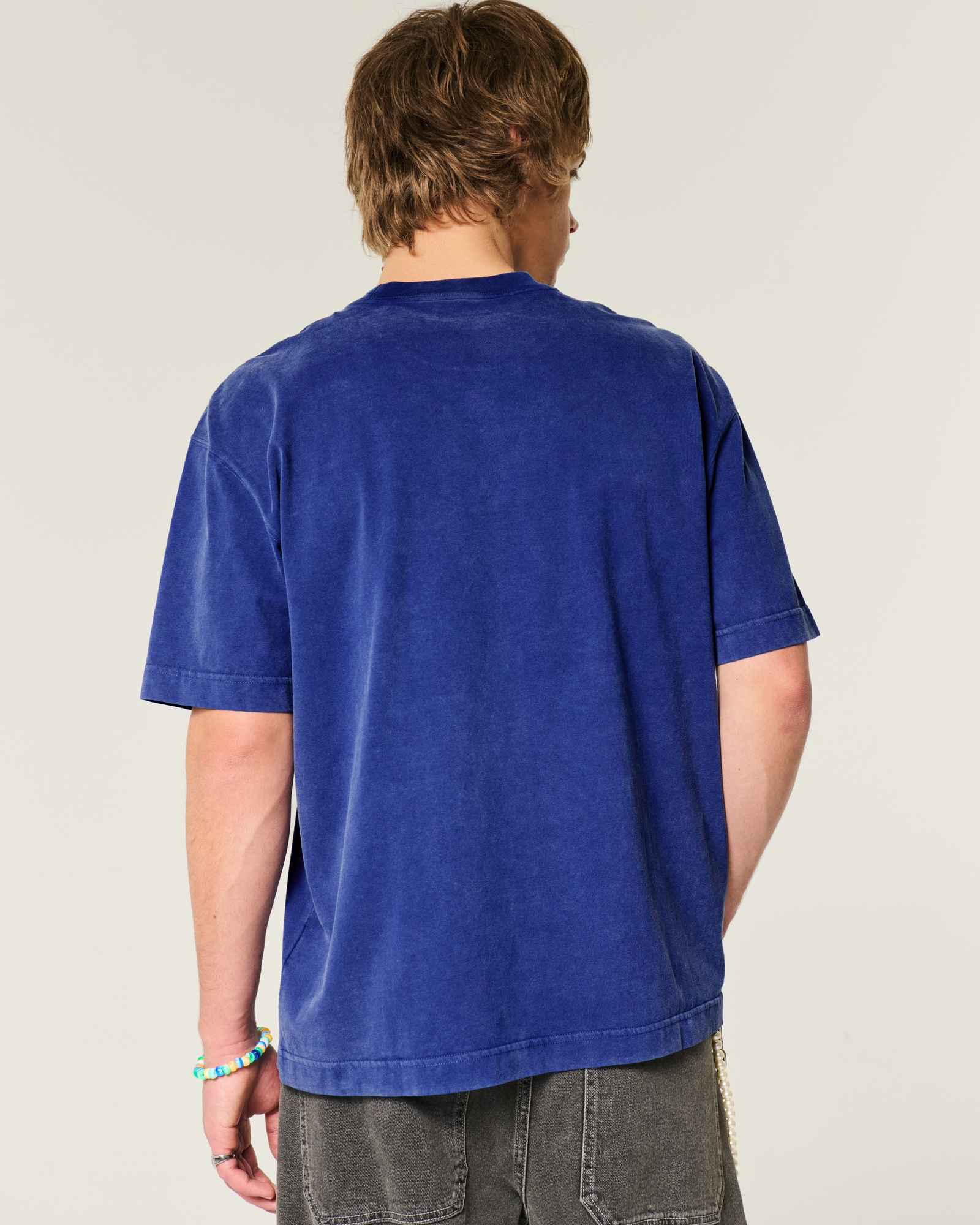 Boxy Heavyweight Washed Cotton Crew T-Shirt