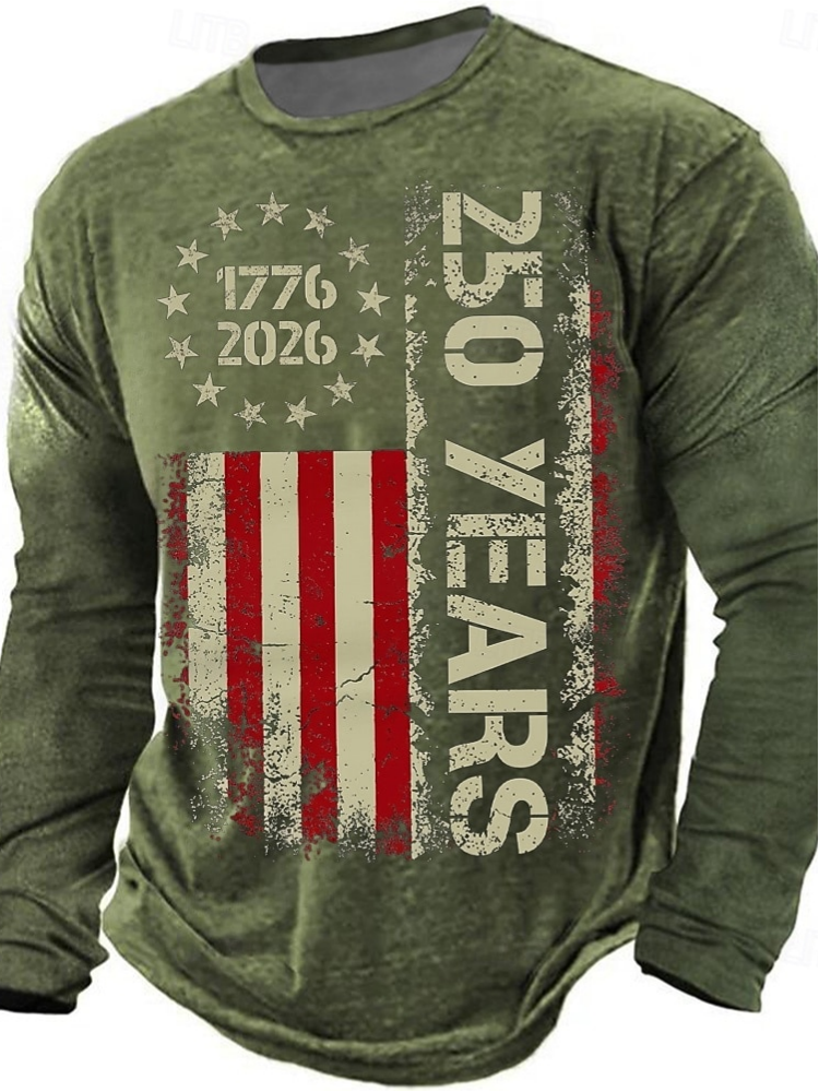 Vintage Design 250Th Anniversary Commemorative Long Sleeved T-Shirt