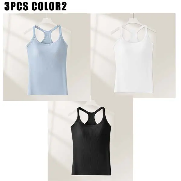 Women's Ribbed Built-in Bra Tank Top