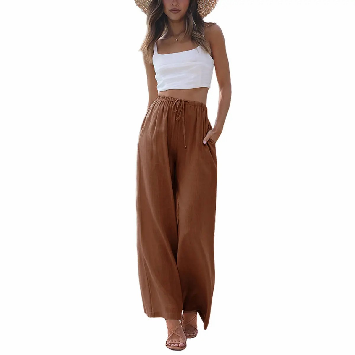 2026 Palazzo Pants for Women - Beach to Street Wide Leg + Pockets