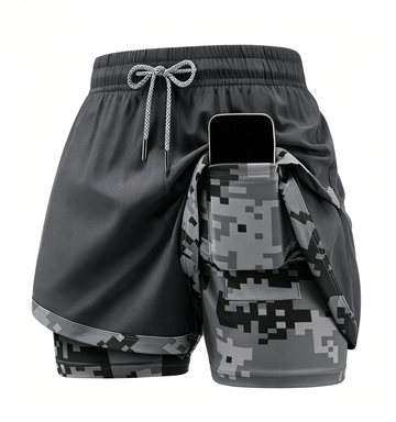 Women's 5-Pack 2-in-1 Camouflage Lined Running Shorts – Quick-Drying Anti-Chafing Sports Shorts for Gym, Yoga & Outdoor Workouts
