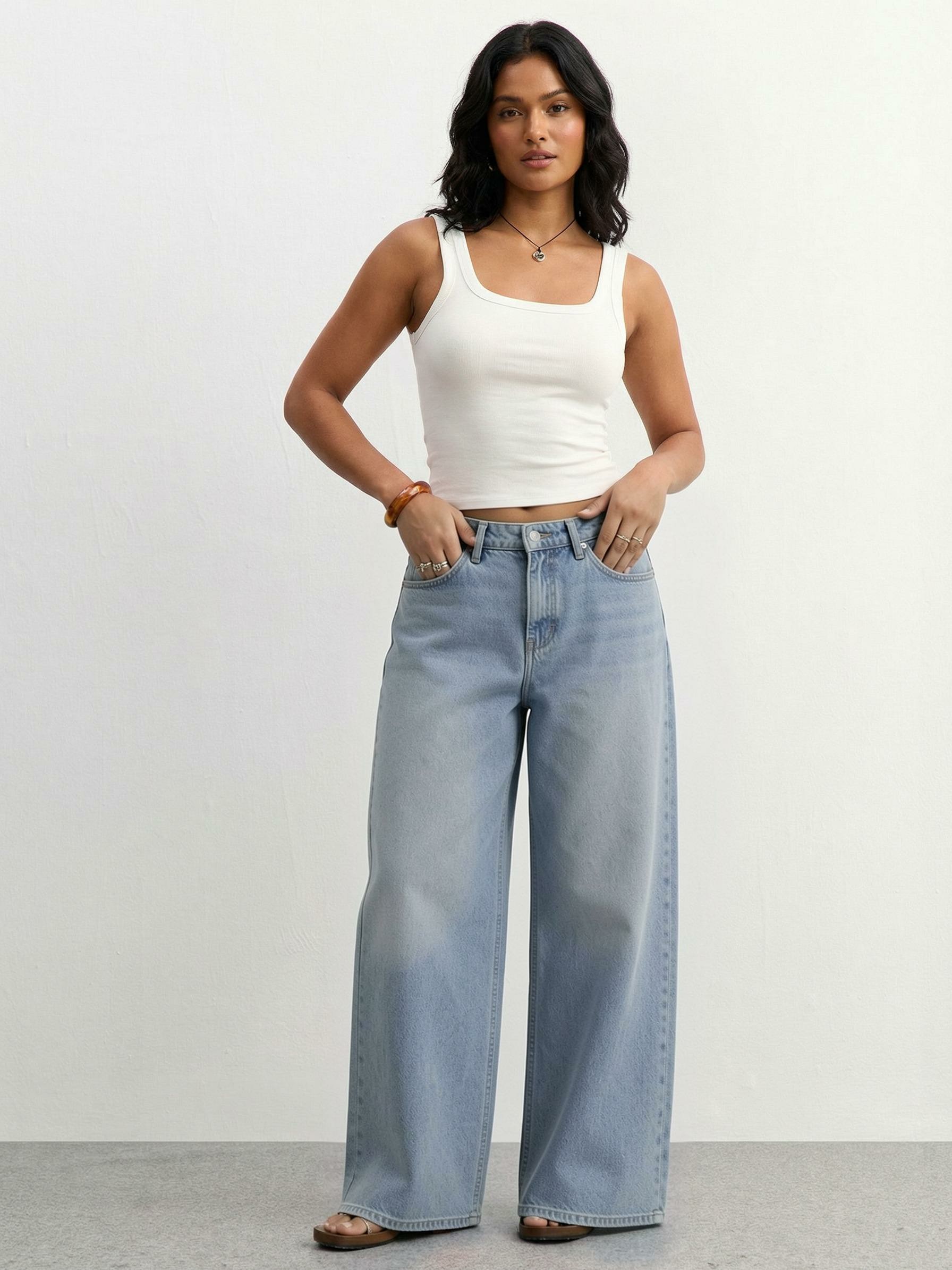 Women's High-Rise Wide Leg Jeans