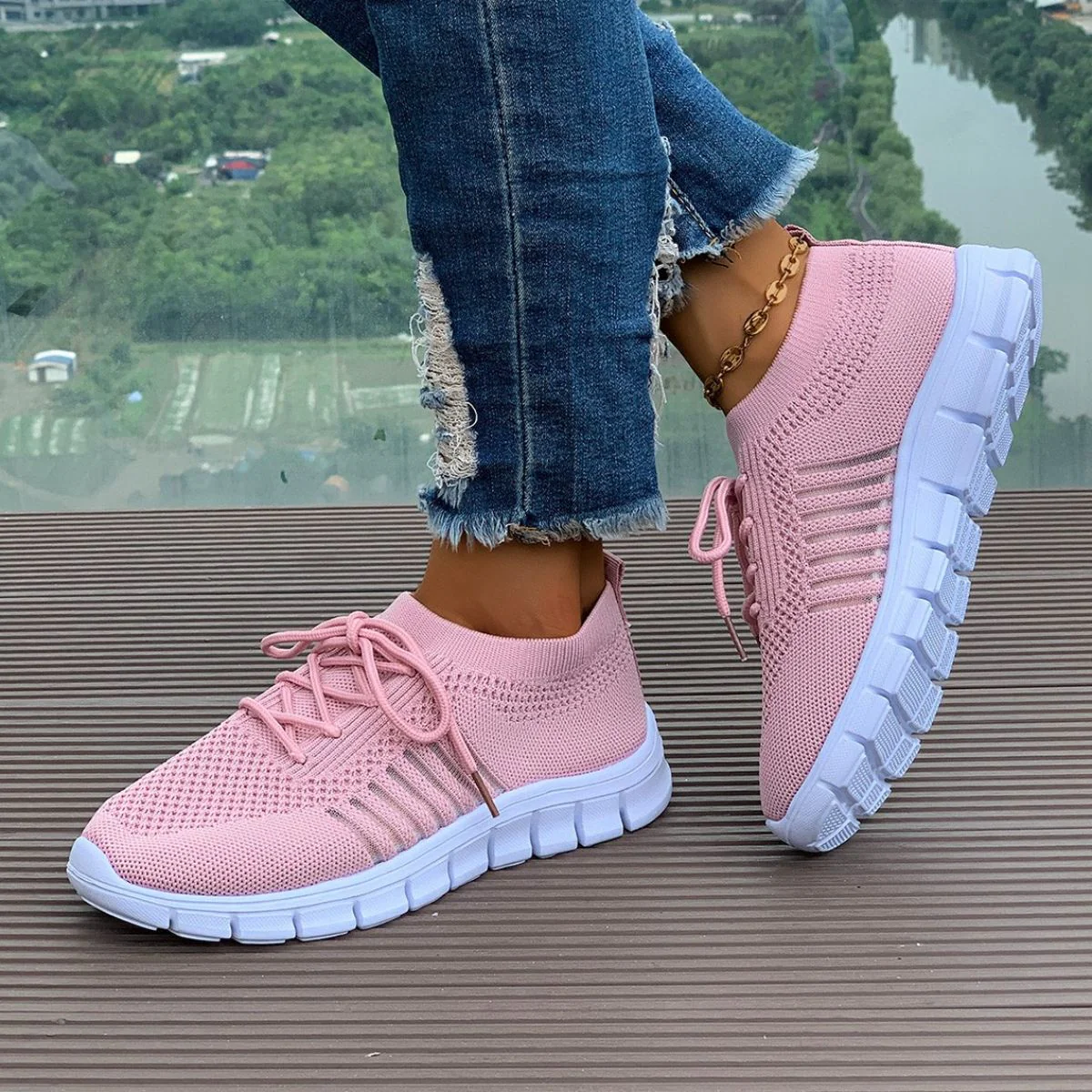 Breathable Mesh Round Toe Athletic Shoe (multiple color options)