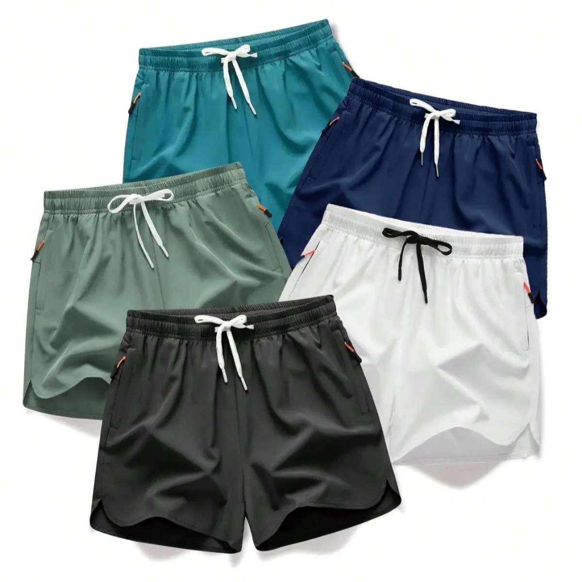 5-PACK ONLY $20 | Men's Summer Quick-Dry Breathable Beach Shorts with Zipper Pockets