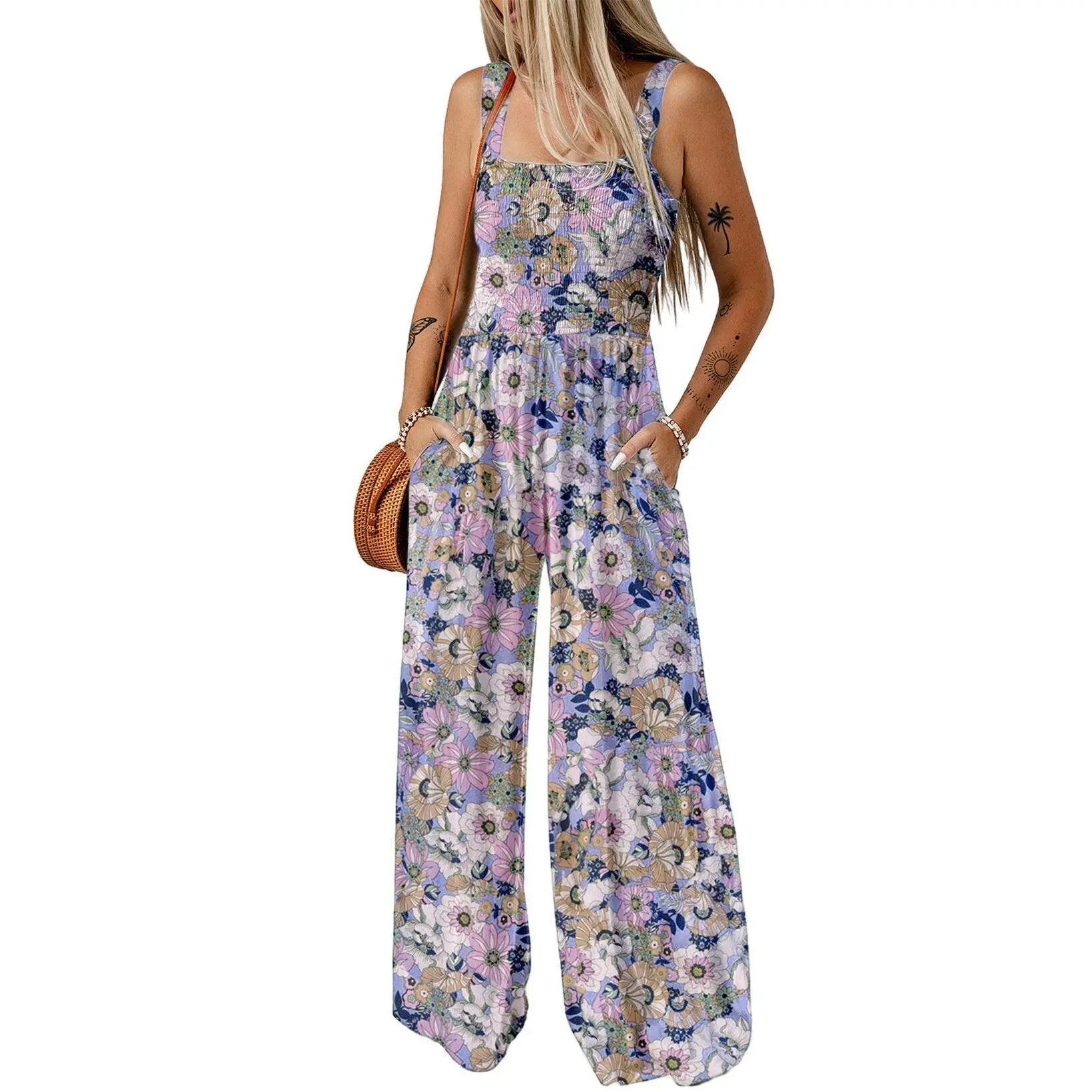 💕Mother's Day Sale💕Sleeveless Jumpsuit adjustable straps