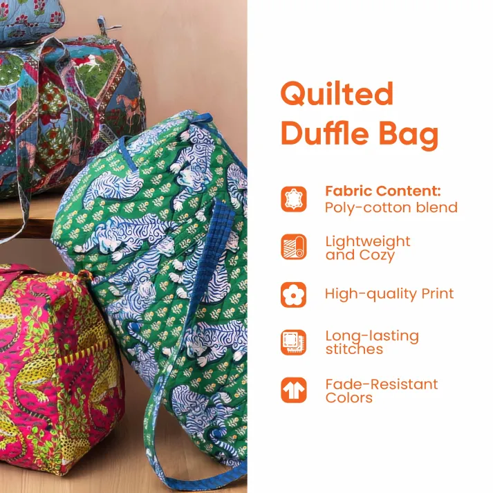 🌼 Peace & Daisies Quilted Duffle Bag ✌️✨ – Retro Hippie Van Travel & Weekender Bag 🌈🧳