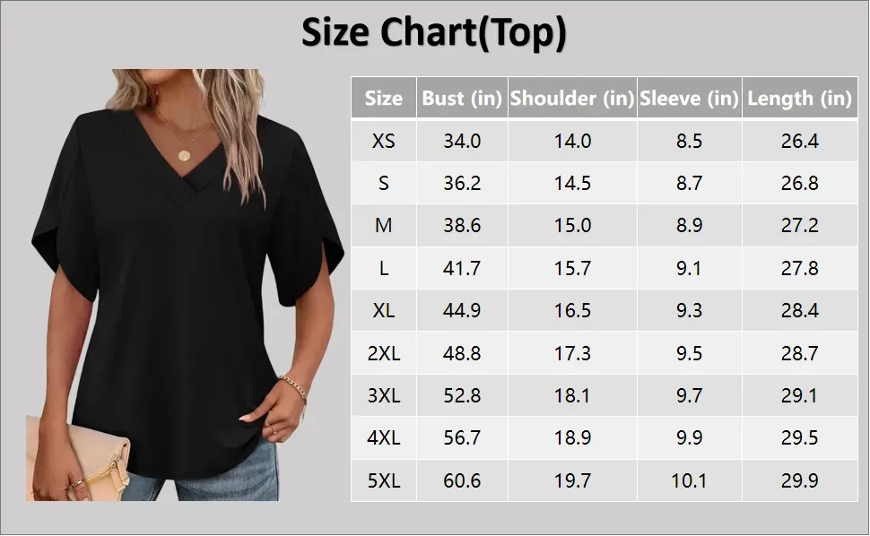 🔥8-PACK $24 - Women's Summer Tops Short Petal Sleeve Shirts