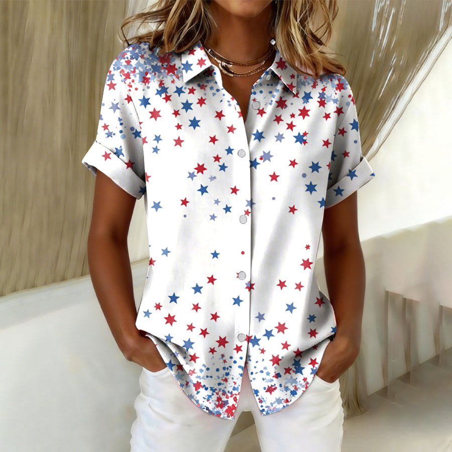 Women'S 250Th Anniversary Printed Casual Shirt
