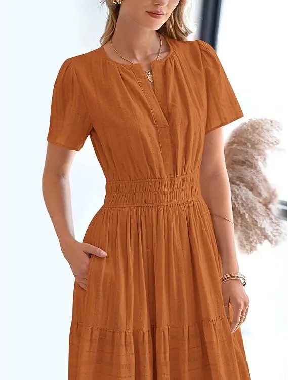 🔥Easter Sale!Women’s Lightweight Boho Maxi Dress with Pockets