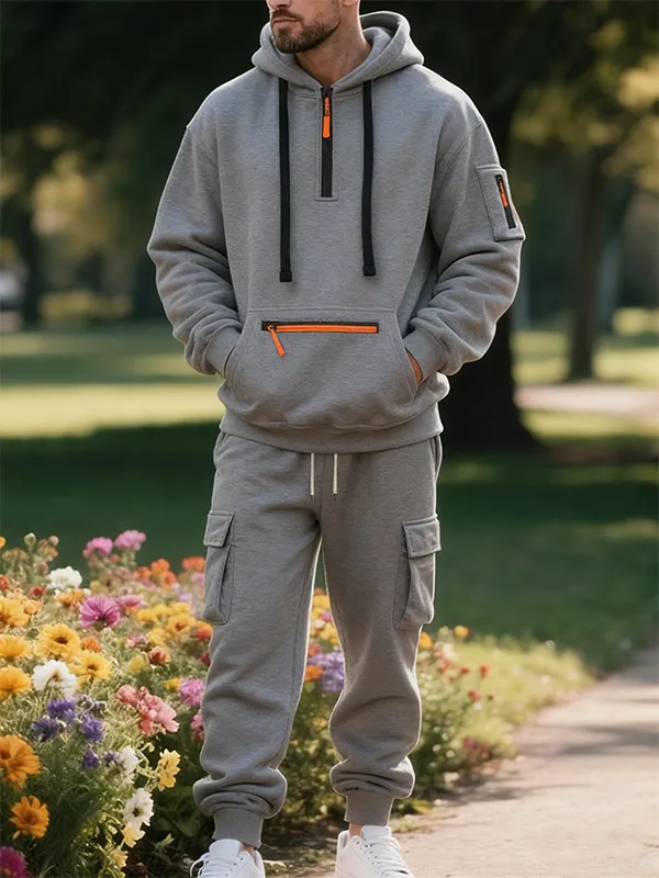 Men's winter wool-lined casual suit (loose fit version)
