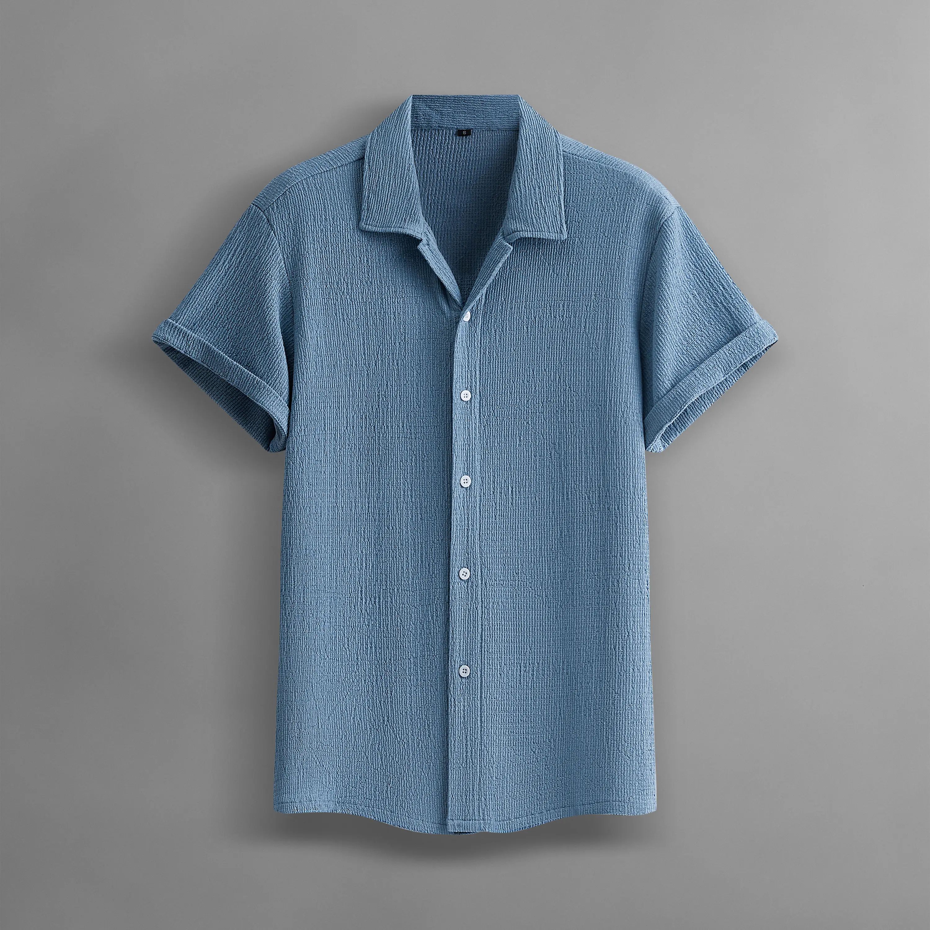 Men’s Summer Lightweight Breathable Solid Color Short-Sleeve